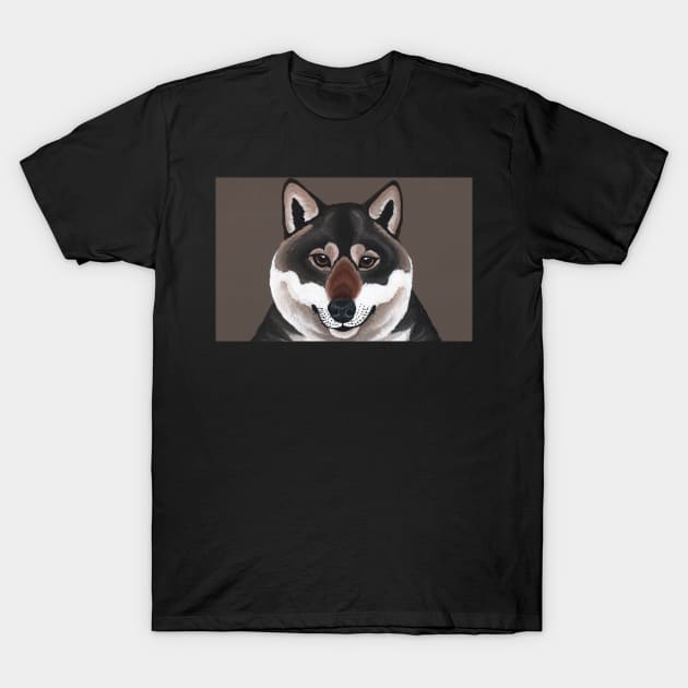 Timber Wolf Portrait T-Shirt by WolfySilver